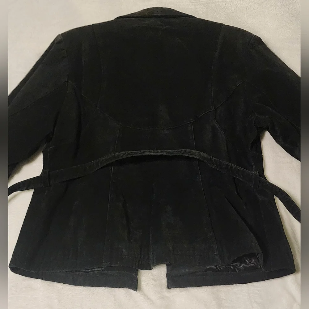 Wilsons Leather Vintage Black Suede Jacket, Size XL - Picture 4 of 7